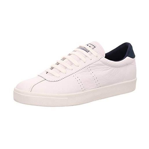 SUPERGA 2843 club s comfort leather, sneaker, unisex - adulto, bianco (white/navy 903), 39 eu