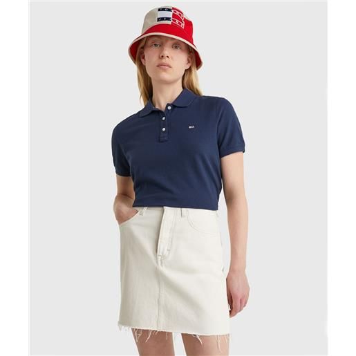 Tommy jeans polo slim fit donna - navy