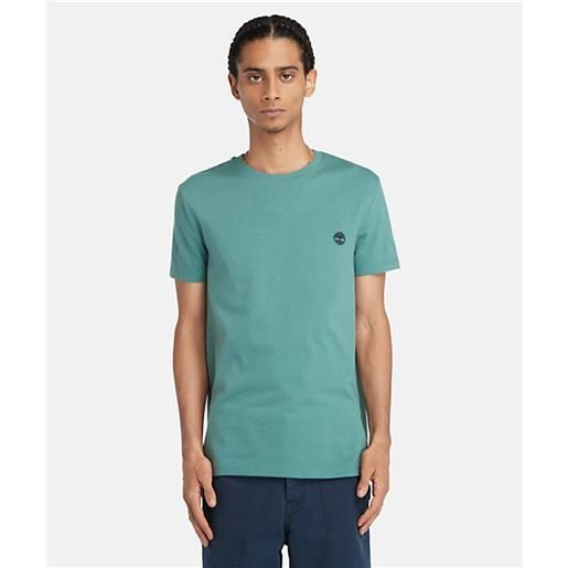 Timberland t-shirt girocollo dunstn river verde uomo