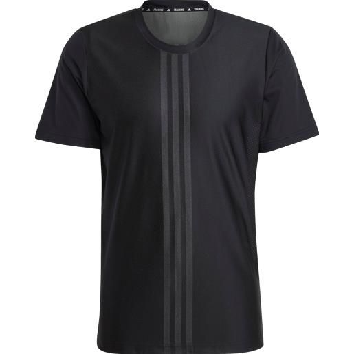 Adidas hiit workout 3 stripes tee t shirt running uomo