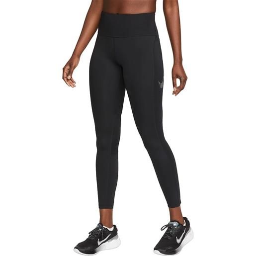 Nike fast leggings running a 7/8 e vita media con tasche donna