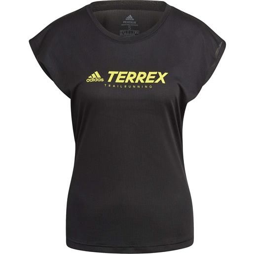 ADIDAS maglia t-shirt running donna terrex primeblue trail functional logo