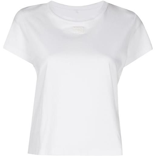 ALEXANDER WANG essential jersey shrunk tee with puff logo and bound neck