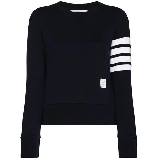 THOM BROWNE pullover sweatshirt with engineered 4 bar in classic loopback