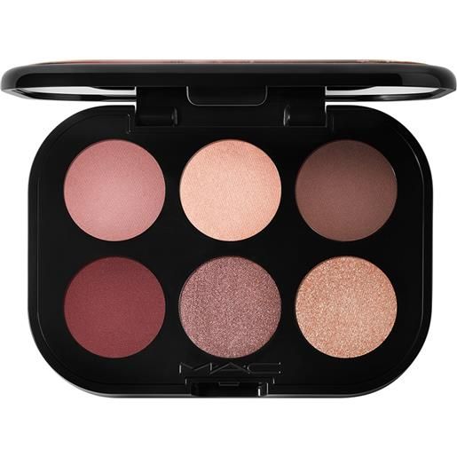 MAC connect in colour eye shadow palette embedded in burgundy 6 colori