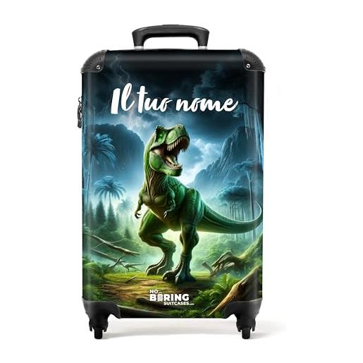 NoBoringSuitcases.com © valigie per bambini valigie da viaggio valigia per bambini bagagli per bambini da baglagio a mano - valigia media in 24 immagini (personalizzato: dinosauro giungla 55x40x20 cm)
