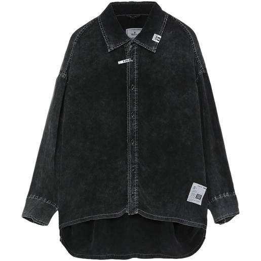 Maison Mihara Yasuhiro camicia con effetto sfumato - nero