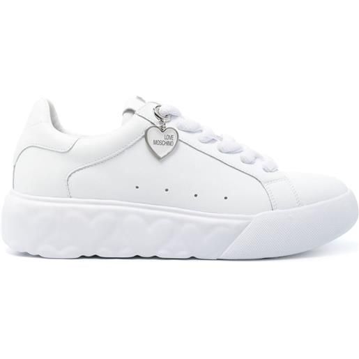 Moschino sneakers con applicazione - bianco