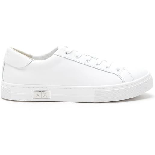 Armani Exchange sneakers con placca logo - bianco