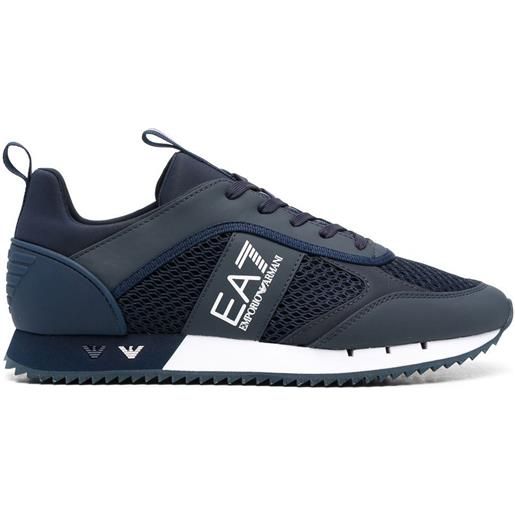 Ea7 Emporio Armani sneakers con stampa - blu