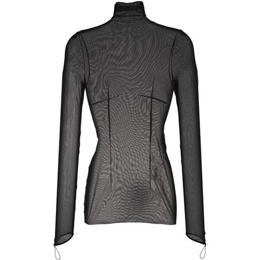 Ann Demeulemeester top a collo alto - nero