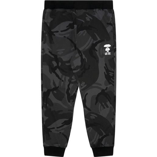 AAPE BY *A BATHING APE® pantaloni sportivi con stampa camouflage - nero