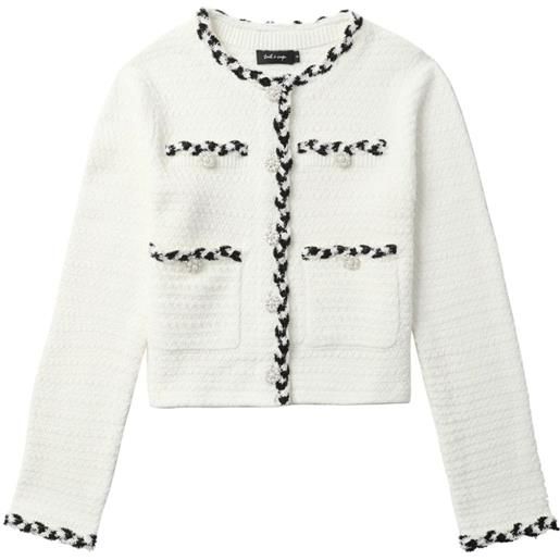 tout a coup giacca in tweed - bianco