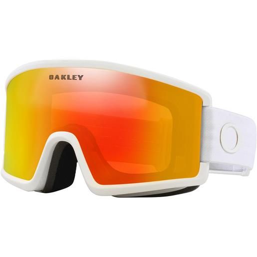 Oakley target line m ski goggles bianco fire iridium/cat3