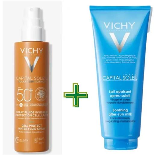 Vichy cell protect spf 50+ fluido solare 200ml + doposole 100 ml