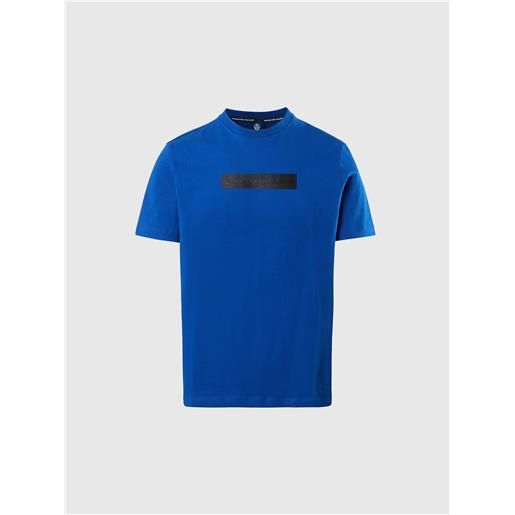 North Sails - t-shirt con logo riflettente, ocean blue