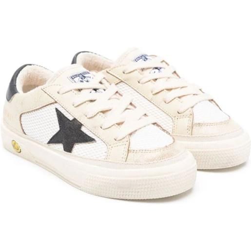 GOLDEN GOOSE KIDS may nappa net and leather upper nylon tongue leather toe star and heel