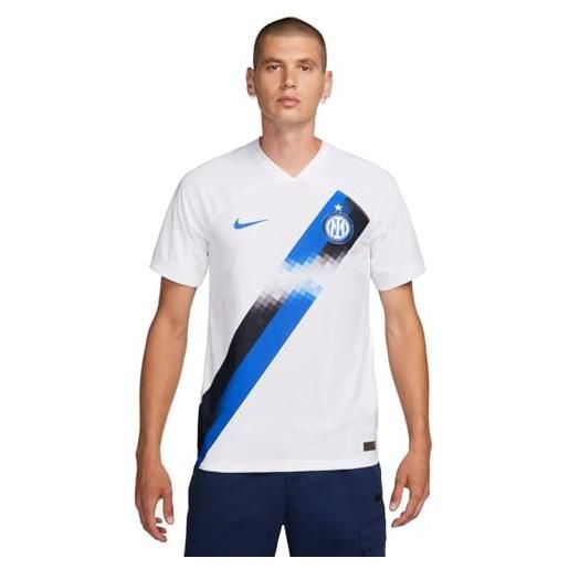 Nike inter fc dz1331-101 inter mnk dfadv match jsyss aw t-shirt uomo white/lyon blue xl