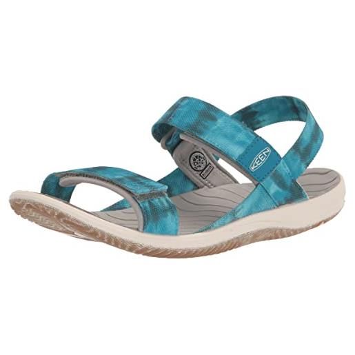 KEEN elle backstrap, sandali con chiusura sul retro, sea moss/fjord blue, 34 eu