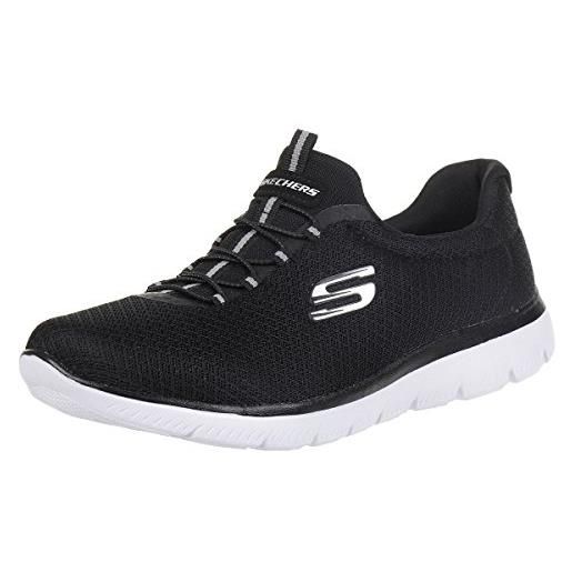 Skechers summits, scarpe da ginnastica donna, multicolore (black white), 35.5 eu