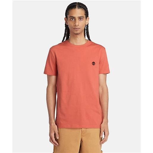 Timberland t-shirt girocollo dunstan river arancione uomo