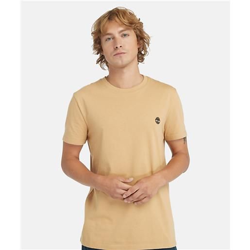 Timberland t-shirt girocollo dunstan river marrone chiaro uomo