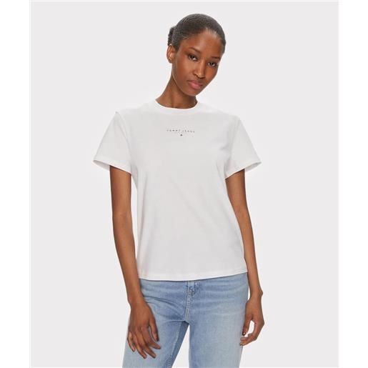 Tommy jeans t-shirt essential logo bianca donna
