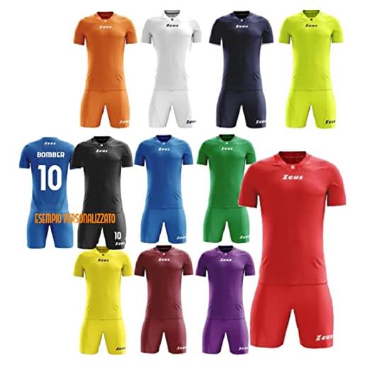Generico completo calcio personalizzabile kit zeus promo maglia e pantaloncino personalizzato con la stampa di nome e numero ps 39723