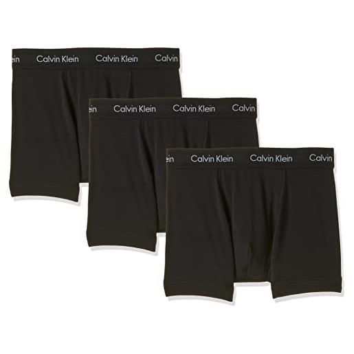 Calvin Klein boxer da uomo confezione da 3 boxer in cotone elasticizzato, nero, xl