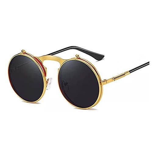 ZWBBO occhiali da sole rotondi firmati uomo donna occhiali da sole vintage in metallo per occhiali da sole steampunk vintage maschili femminili regalo