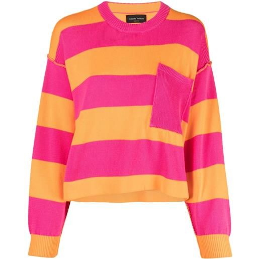 Roberto Collina maglione a righe - rosa
