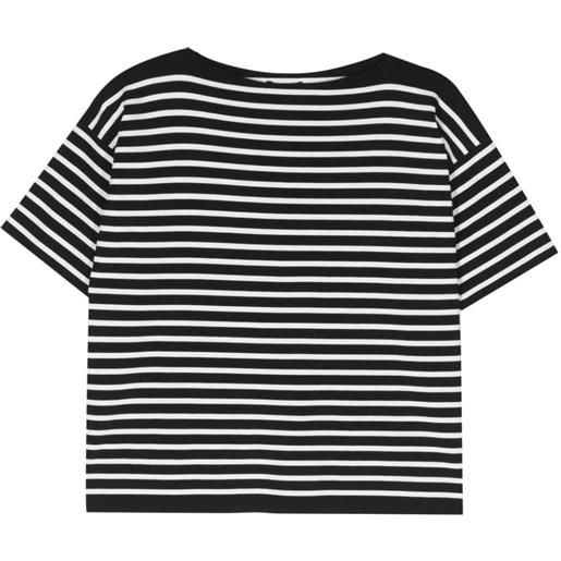 Roberto Collina t-shirt girocollo a righe - nero