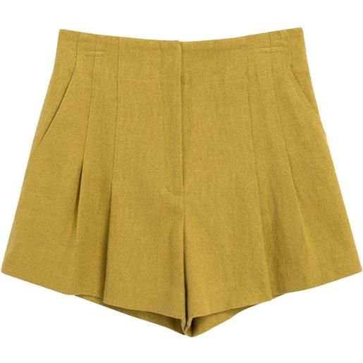 A.L.C. shorts bennett con pieghe - giallo