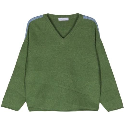 Kiko Kostadinov maglione delian con scollo a v - verde