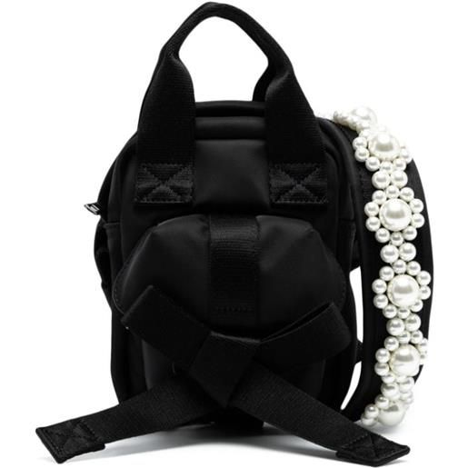 Simone Rocha borsa a spalla con decorazione - nero