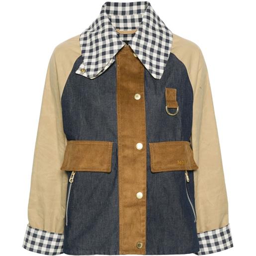 Barbour giacca catton spey patch - toni neutri
