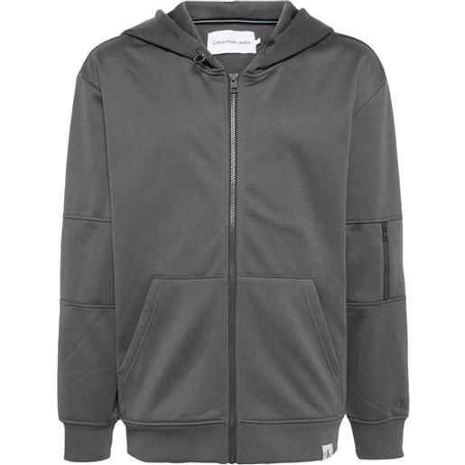Calvin Klein giacca sportiva con zip - grigio