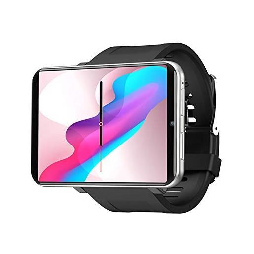 Sunsune 4g smart watch schermo da 2,86 pollici android 7.1 1gb + 16gb fotocamera da 5 mp batteria da 2700 m. Ah smartwatch per uomo (argento, 1gb+16gb)