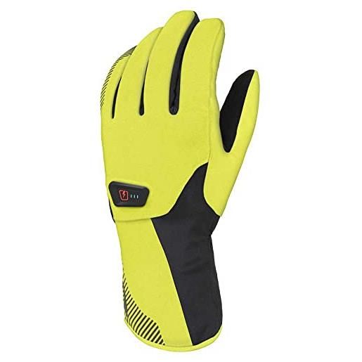 Macna guanti da bicicletta spark kit riscaldato elettricamente s giallo fluorescente