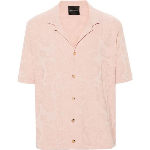 Roberto Collina camicia con effetto jacquard - rosa