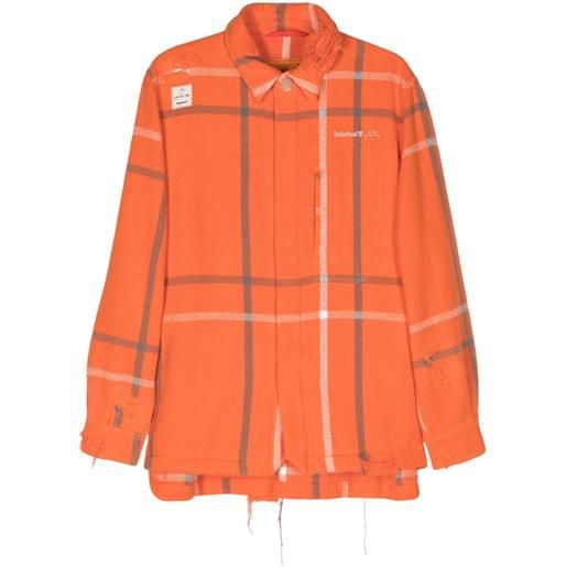 A-COLD-WALL* giacca-camicia a quadri x timberland® - arancione