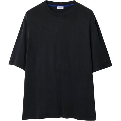 Burberry t-shirt elasticizzata - nero