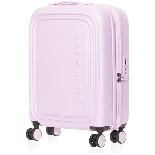Mandarina Duck logoduck trolley cabina espandibile, rigido, 55cm, 4 ruote, lilla paster lavender rosa