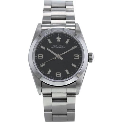Rolex - orologio oyster perpetual 31mm pre-owned 1999 - donna - vetro zaffiro/acciaio inossidabile - taglia unica - nero