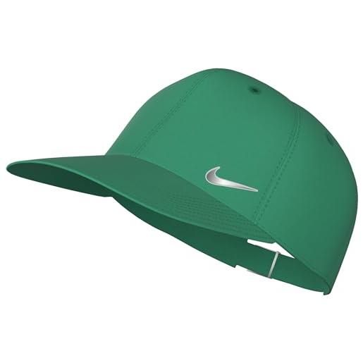 Nike u nk df club cap u cb mtswsh l cappellino regolabile, verde stadio/argento metallizzato, s/m unisex-adulto