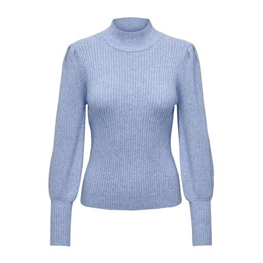 Only onlkatia l/s-pullover a collo alto knt noos maglione, allure/dettaglio: melange, l donna