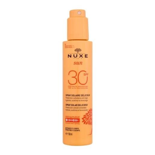 NUXE sun delicious spray spf30 lozione abbronzante spray per corpo e viso 150 ml
