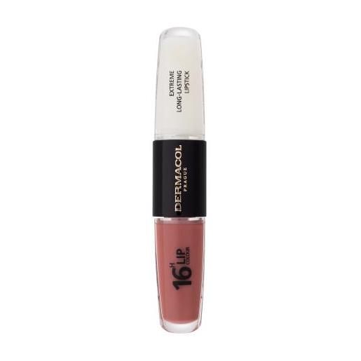 Dermacol 16h lip colour extreme long-lasting lipstick rossetto e lucidalabbra a lunga durata 2in1 8 ml tonalità 31