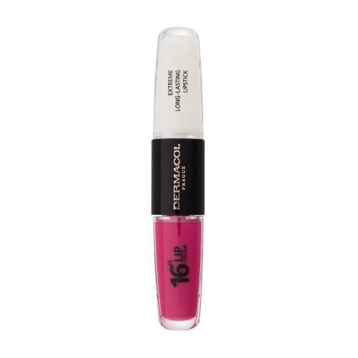 Dermacol 16h lip colour extreme long-lasting lipstick rossetto e lucidalabbra a lunga durata 2in1 8 ml tonalità 8