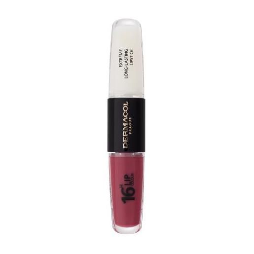 Dermacol 16h lip colour extreme long-lasting lipstick rossetto e lucidalabbra a lunga durata 2in1 8 ml tonalità 28
